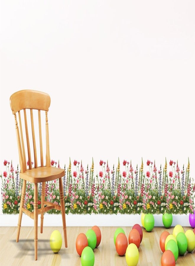 Sticker Studio ملصقات جدارية من الفينيل PVC بتصميم زهور وأعشاب وفراشات من ستيكر ستوديو، مثالية لتزيين المنزل - مناسبة لغرفة المعيشة، غرفة النوم، الردهة، غرفة الأطفال، غرفة اللعب (المقاس: 50 سم × 51 سم) - Image 4